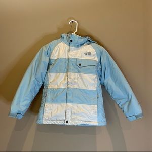 Light Blue Kids North Face Jacket